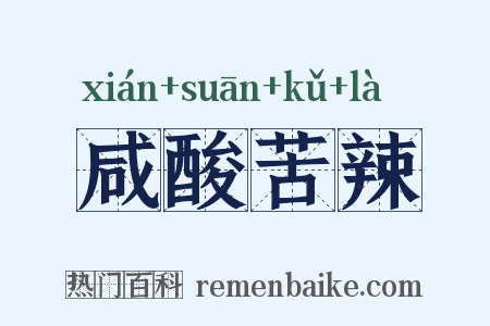 咸酸苦辣是什么意思的图片